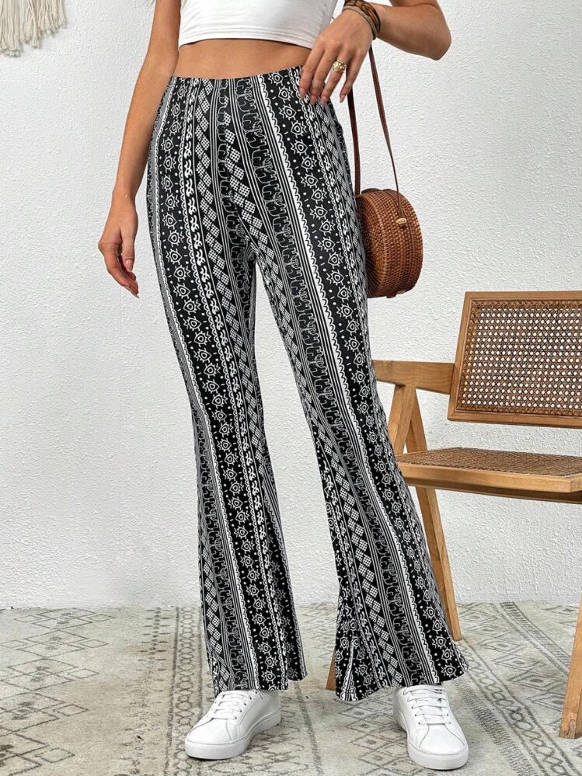 Forbidden Pants with the black design being showcased from the second angle.